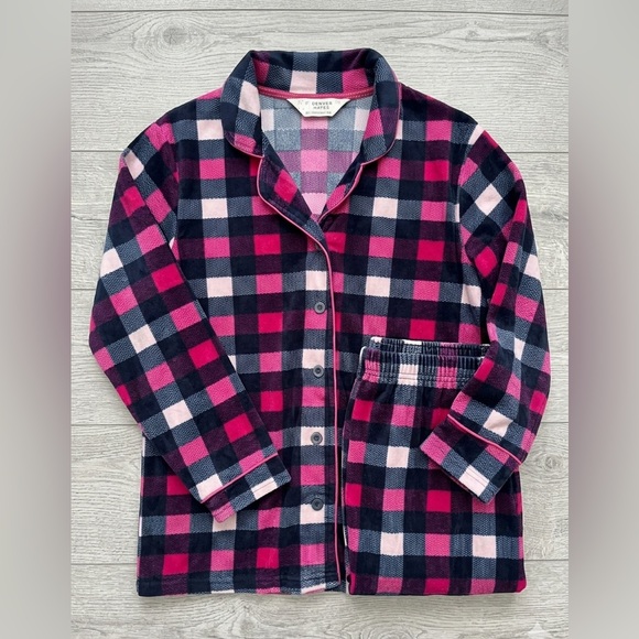 Denver Hayes Other - Cozy Pyjamas Denver Hayes Set Size Large Pink Navy Fleece Lounge”
